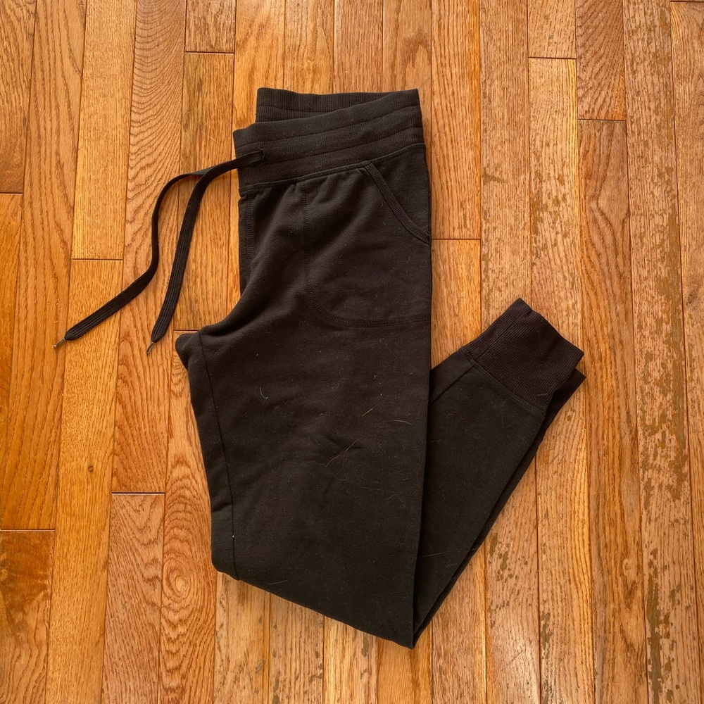 black drawstring joggers